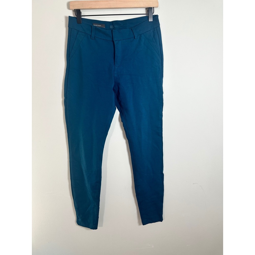 KUT from the Kloth Trouser Skinny Teal Blue Stretch Workwear Pants 8S